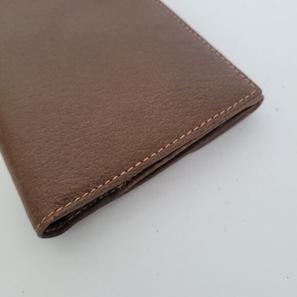 GUCCI Vintage Clasp Horsebit Wallet Bifold Brown Large Retro Clutch Leather Box - Picture 14 of 16